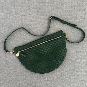 Clare V Grande Fanny - Woven Zig Zag - Evergreen [Like New]